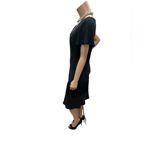 Fabulous black dress trimmed with a fringe layer 🛍️✨😊💕 - Picture 6 of 8